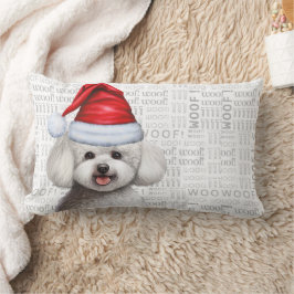 クリスマスビコンフリースドッグホリデー ランバークッション