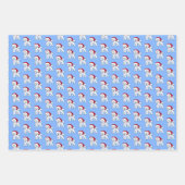 クリスマスビコンラッピング紙セット3枚 ラッピングペーパーシート (正面2)