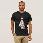 クリスマスビシンフリスドッグパピーかわいいTシャツ Tシャツ (正面フル)