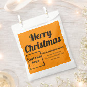 クリスマスビジネスのオレンジ色の背景 フェイバーバッグ (クリップ留めされた状態)