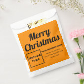 クリスマスビジネスのオレンジ色の背景 フェイバーバッグ (封をした状態)