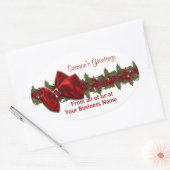 クリスマスビジネスの挨拶をパーソナライズ 楕円形シール (封筒)