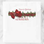 クリスマスビジネスの挨拶をパーソナライズ 楕円形シール (バッグ)