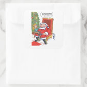 クリスマスビジネスパートナーの大きな四角のステッカー スクエアシール (バッグ)