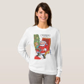 クリスマスビジネスパートナーズ女性の袖のシャツ Tシャツ (正面フル)