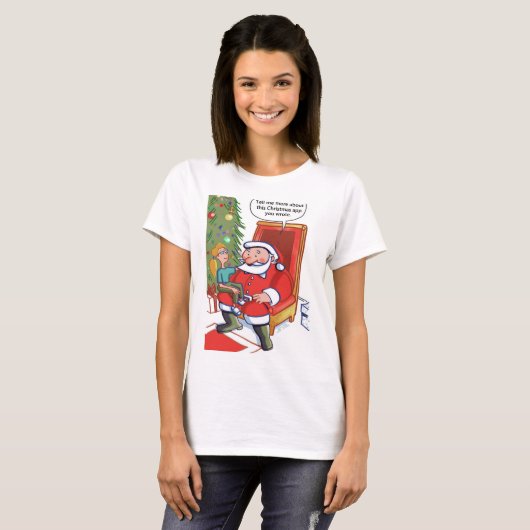 クリスマスビジネスパートナー女性白Tシャツ Tシャツ (正面フル)