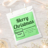 クリスマスビジネスライトグリーン背景 フェイバーバッグ (クリップ留めされた状態)