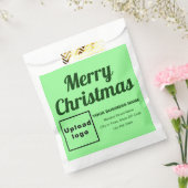 クリスマスビジネスライトグリーン背景 フェイバーバッグ (封をした状態)