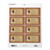 クリスマスビジネスラベルを縫う ラベル (フルシート)