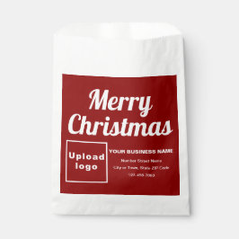 クリスマスビジネスレッド背景紙バッグ フェイバーバッグ