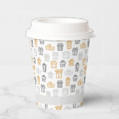 クリスマスビジネスロゴギフトパターン（の模様が）あるプレゼント 紙コップ (右)
