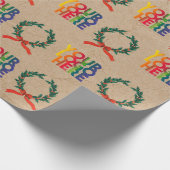 クリスマスビジネスロゴヴィンテージリースKraft ラッピングペーパー (角)