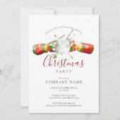 クリスマスビジネス企業のホリデーパーティー 招待状 (正面)