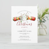 クリスマスビジネス企業のホリデーパーティー 招待状 (スタンド正面)