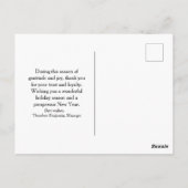 クリスマスビジネス会社のロゴの休日の願い ポストカード (裏面)