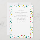 クリスマスビジネス感謝していモダンタイポグラフィファララ 招待状 (裏面)