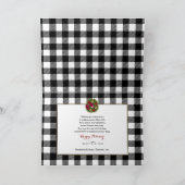 クリスマスビジネス白黒プレイド付き/リース カード (内部)