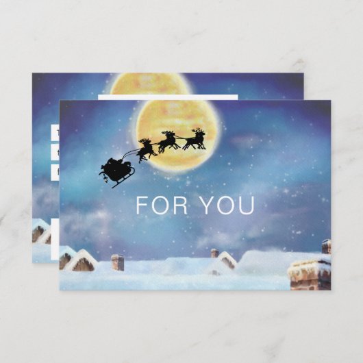 クリスマスビジネス証明書のギフト (正面/裏面)