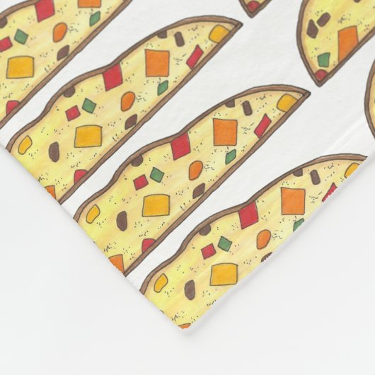 クリスマスビスコティイタリアンホリデーデザートペストリー フリースブランケット (角)