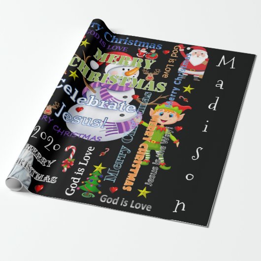 クリスマスビッグシスターラッピング紙イエスサンタ ラッピングペーパー (アンロールド)