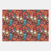 クリスマスビッグフットサスカッチクリスマス ラッピングペーパーシート (正面)