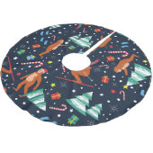 クリスマスビッグフットサスカッチサンタ・イェティ ブラッシュドポリエステルツリースカート (アングル)