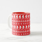 クリスマスビッグフット信者フェスティバル ツートーンマグカップ (正面左)