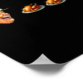 クリスマスビデオゲームトランプ顔食べの七面鳥ゲーム ポスター (角)