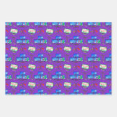 クリスマスビデオゲームパターン ラッピングペーパーシート (正面2)