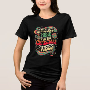 クリスマスビベスのレトロのシャツ トライブレンドTシャツ
