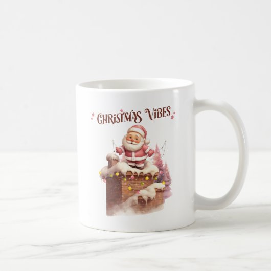 クリスマスビベスピンクサンタ コーヒーマグカップ (右)