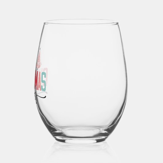 クリスマスビベス – フェスティバルツリーデザイン ステムなしワイングラス (左)