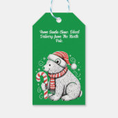 クリスマスビューティフルキャンドルとホッキョクグマ ギフトタグ (裏面)