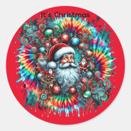 クリスマスビューティフルサンタクロース2 ラウンドシール