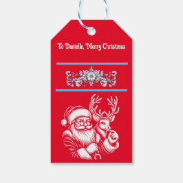 クリスマスビューティフルサンタクロース ギフトタグ