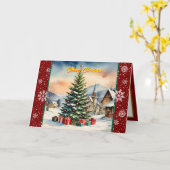 クリスマスビューティフルフェスティバルオールドコレクション カード (黄色い花)