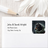 クリスマスビューティフルブラックホース&リース ラベル (インサイチュ)