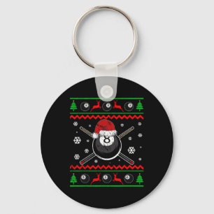 クリスマスビリヤードのスヌーカープールスポーツギフトおもしろい キーホルダー