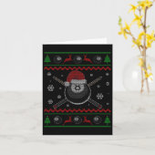 クリスマスビリヤードのプールスヌーカースポーツプレーヤーファンン カード (黄色い花)
