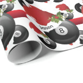 クリスマスビリヤードのプールボール | DIY文字 ラッピングペーパー (ロールコーナー)