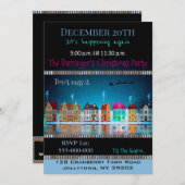 クリスマスビレッジアニュアルホリデークリスマスパーティー 招待状 (正面/裏面)