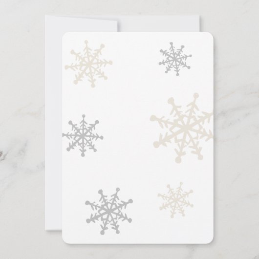 クリスマスビレッジウィンターベビーシャワー 招待状 (裏面)