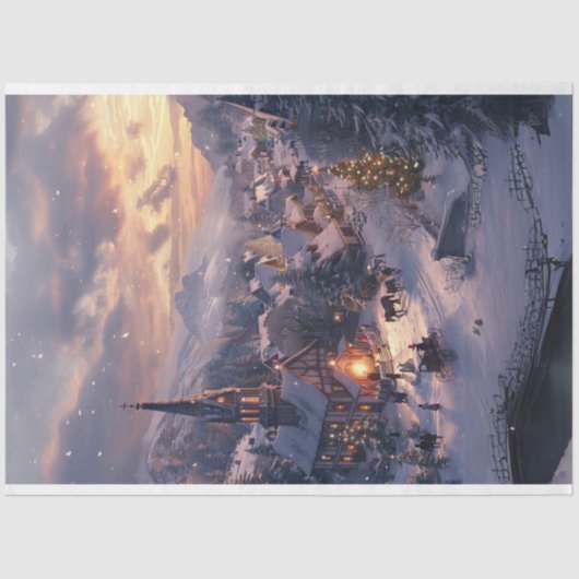 クリスマスビレッジウィンターワンダーランド#3デクページ 薄葉紙 (正面)