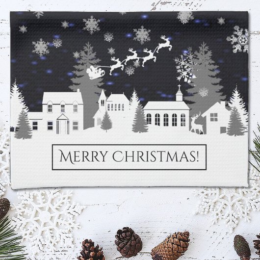 クリスマスビレッジキッチンタオル キッチンタオル