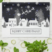 クリスマスビレッジキッチンタオル キッチンタオル (折り畳み)