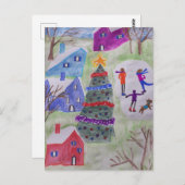 クリスマスビレッジクリスマス ポストカード (正面/裏面)