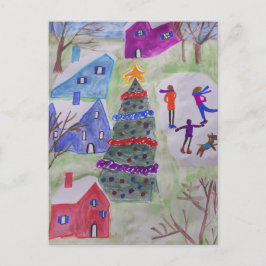 クリスマスビレッジクリスマス ポストカード