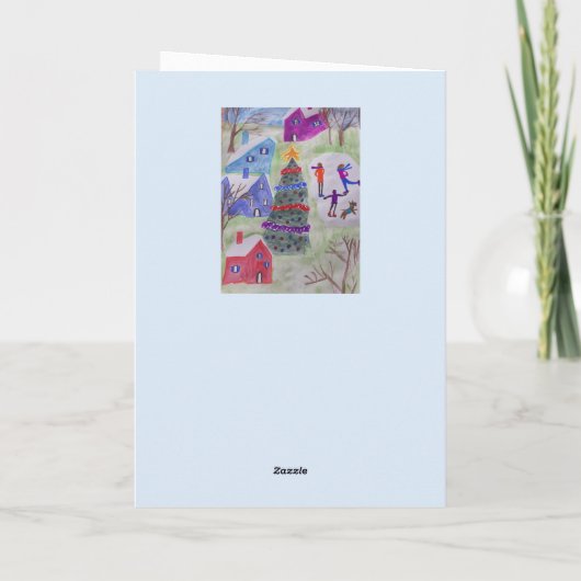 クリスマスビレッジグリーティングカード カード (裏面)