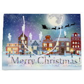 クリスマスビレッジサンタアンドスリー ラージペーパーバッグ (正面)