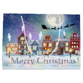 クリスマスビレッジサンタアンドスリー ラージペーパーバッグ (裏面)